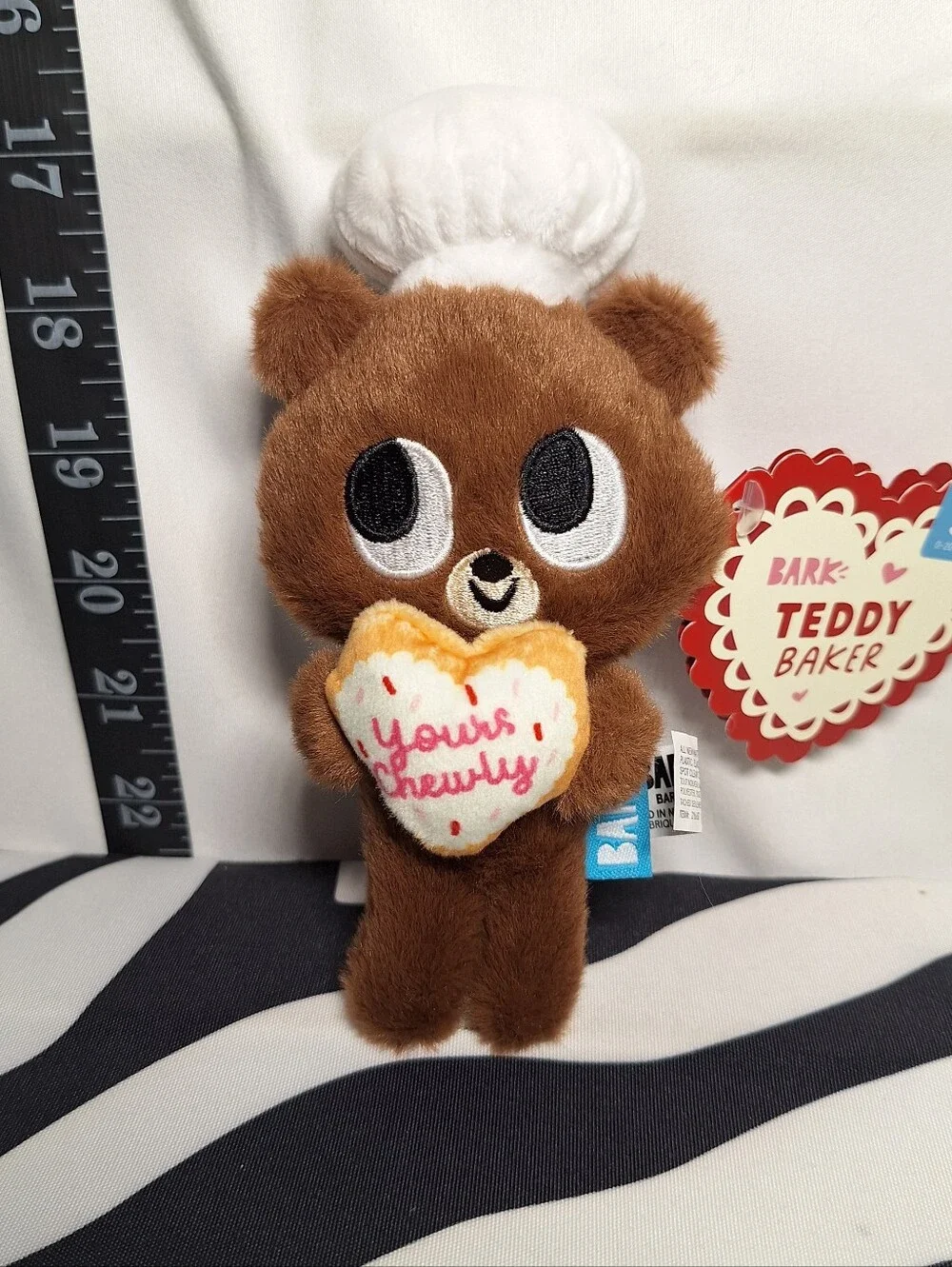 NWT Bark Sweetie Pie Macarons and Teddy Baker Dog Toys, 2 Pack, S
